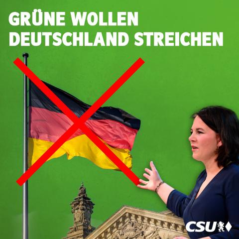 Grüne wollen Deutschland streichen